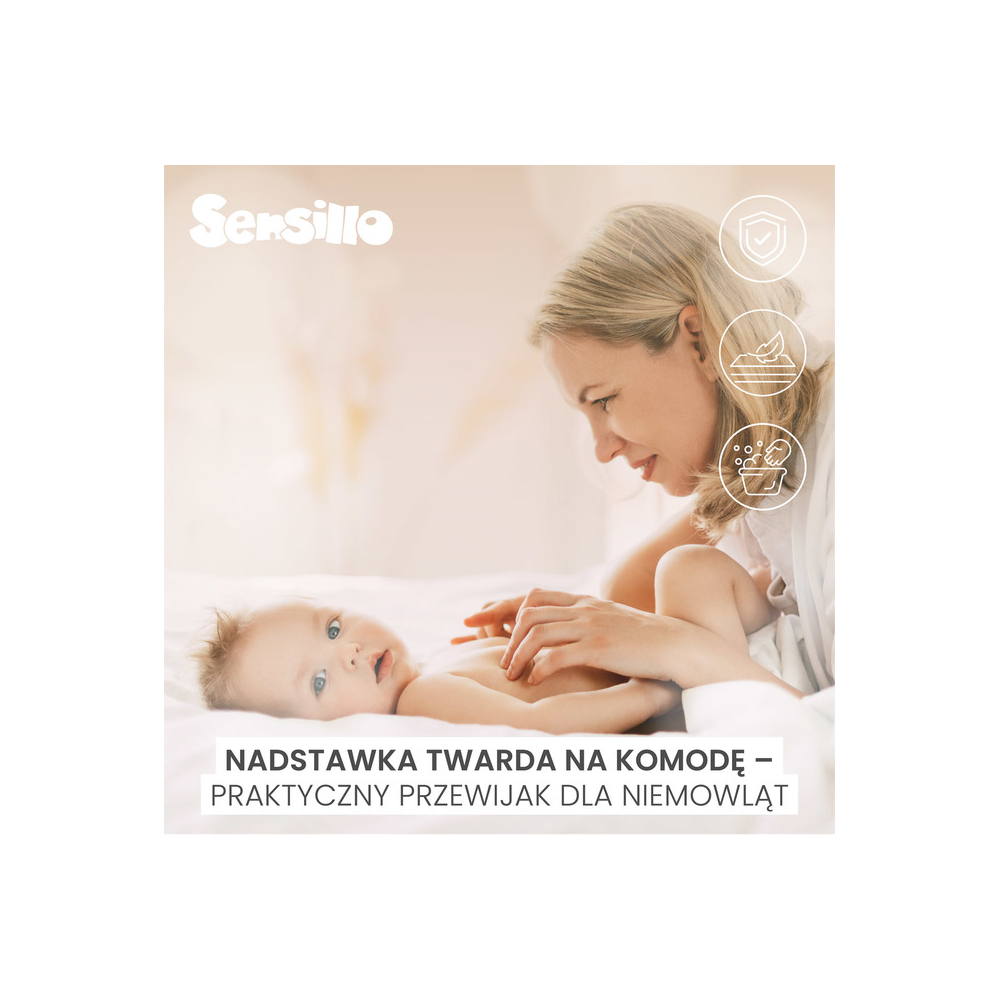 NADSTAWKA NA KOMODĘ - BEŻOWY LISTEK