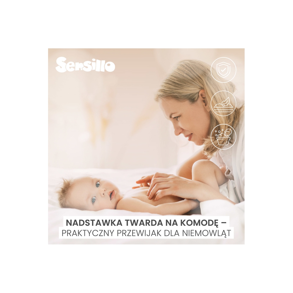 NADSTAWKA NA KOMODĘ - BEŻOWY LISTEK