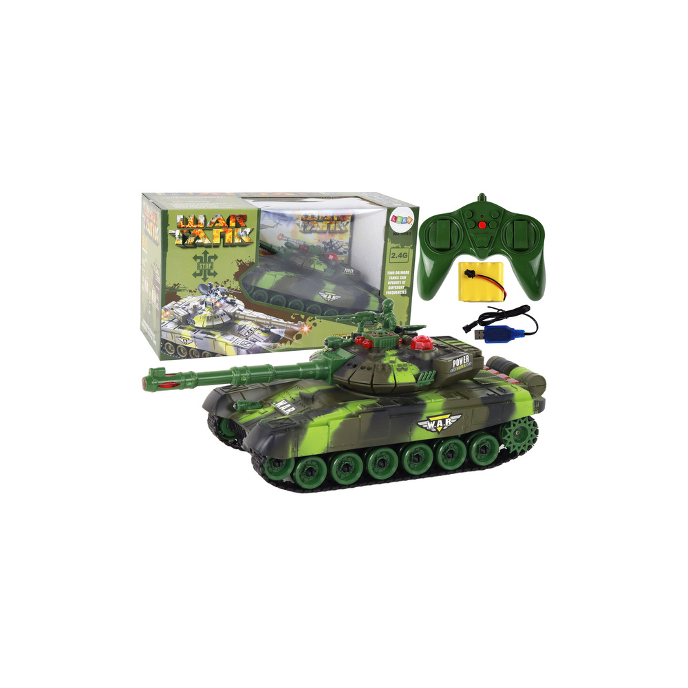 Didelis nuotoliniu būdu valdomas karinis tankas RC 360 laipsnių-Žaislai, Auto ir transporto žaislai, Tankai-e-vaikas