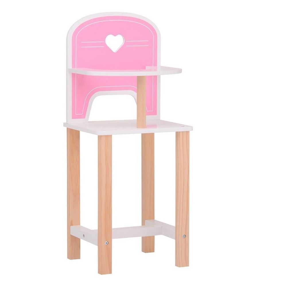 Drewniane krzesełko Baby Rose dla lalek 35-45 cm