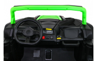 Buggy ATV lenktynės 2 vaikams Žalias + 4x4 pavara + Nuotolinio valdymo pultas + Lėtas startas + MP3 LED-Elektromobiliai vaikams,