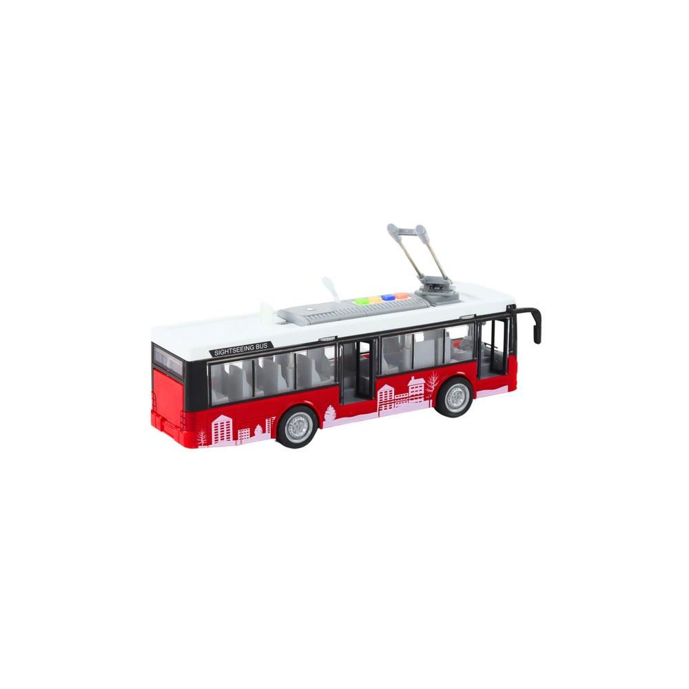 Troleibusas 1:16 Šviesos Garsai raudonas-Žaislai, Auto ir transporto žaislai, Mašinos-e-vaikas