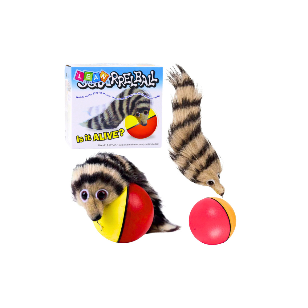 Piłka z Puszystą Fretką Ogon Zabawka Interaktywna Dla Dzieci