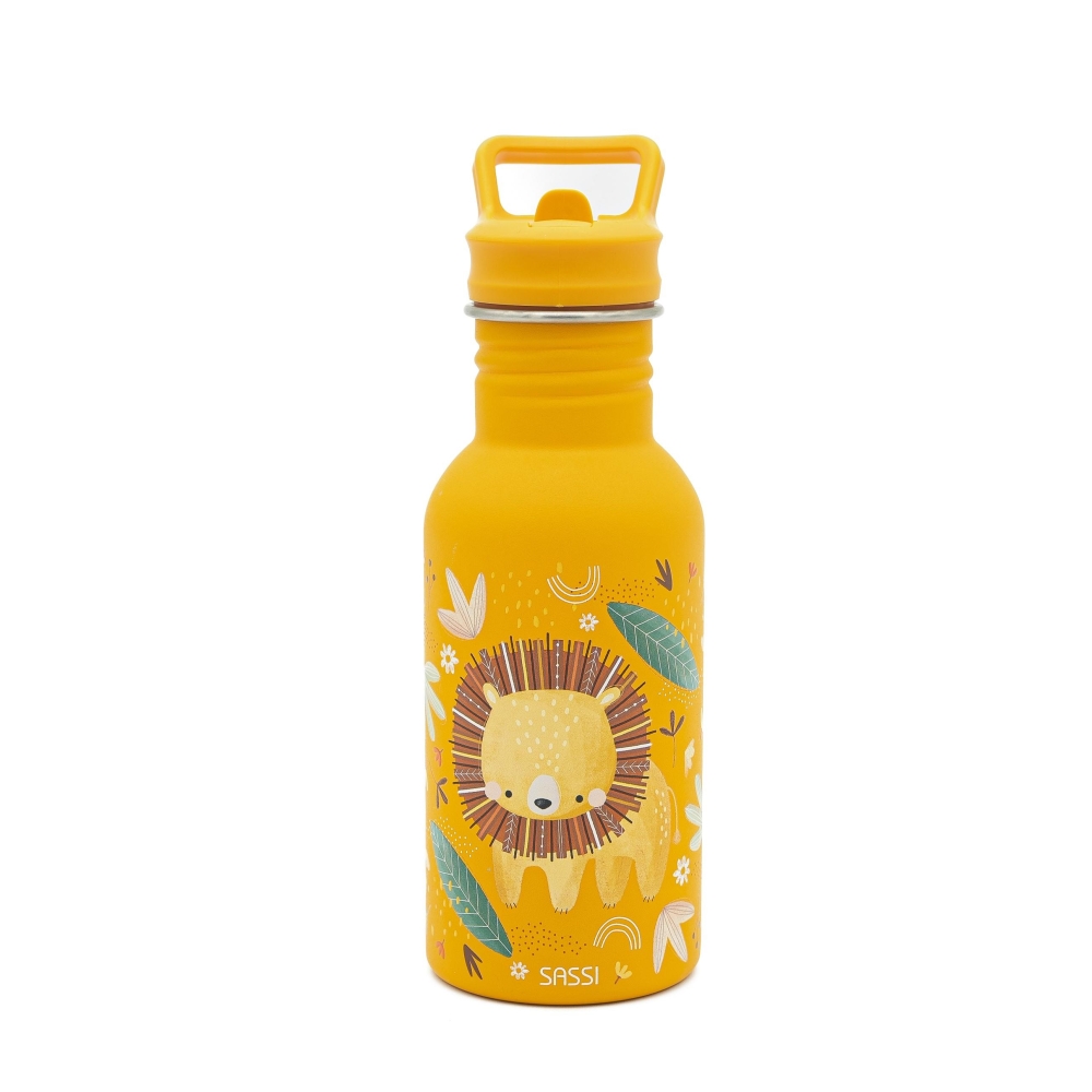 Nerūdijančio plieno vandens gertuvė, 500 ml, SASSI Liūtas-Maitinimui, Indai, įrankiai, gertuvės, Puodeliai, gertuvės-e-vaikas