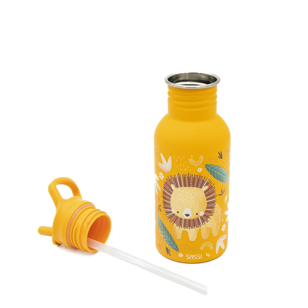 Nerūdijančio plieno vandens gertuvė, 500 ml, SASSI Liūtas-Maitinimui, Indai, įrankiai, gertuvės, Puodeliai, gertuvės-e-vaikas