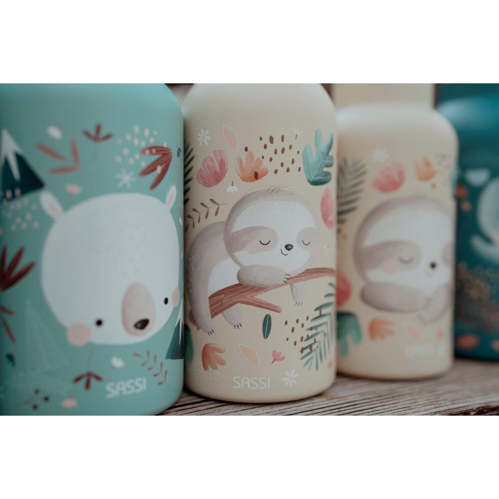 Nerūdijančio plieno vandens gertuvė, 500 ml, SASSI Meškutė-Maitinimui, Indai, įrankiai, gertuvės, Puodeliai, gertuvės-e-vaikas