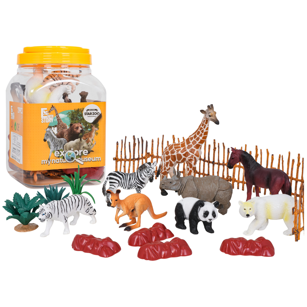 Laukinių gyvūnų figūrėlių rinkinys 29el.