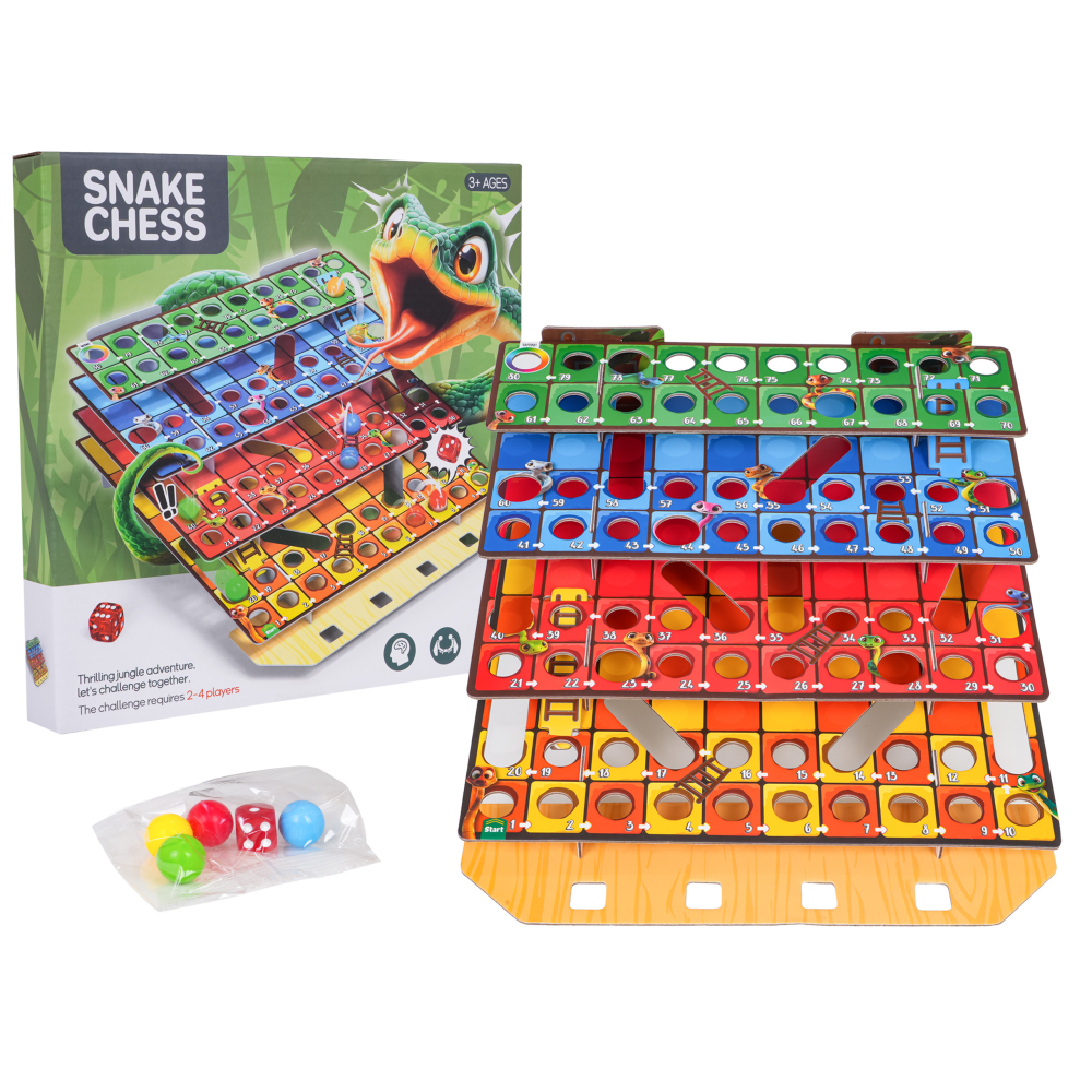 Gra Planszowa 3D Wąż Drabiny