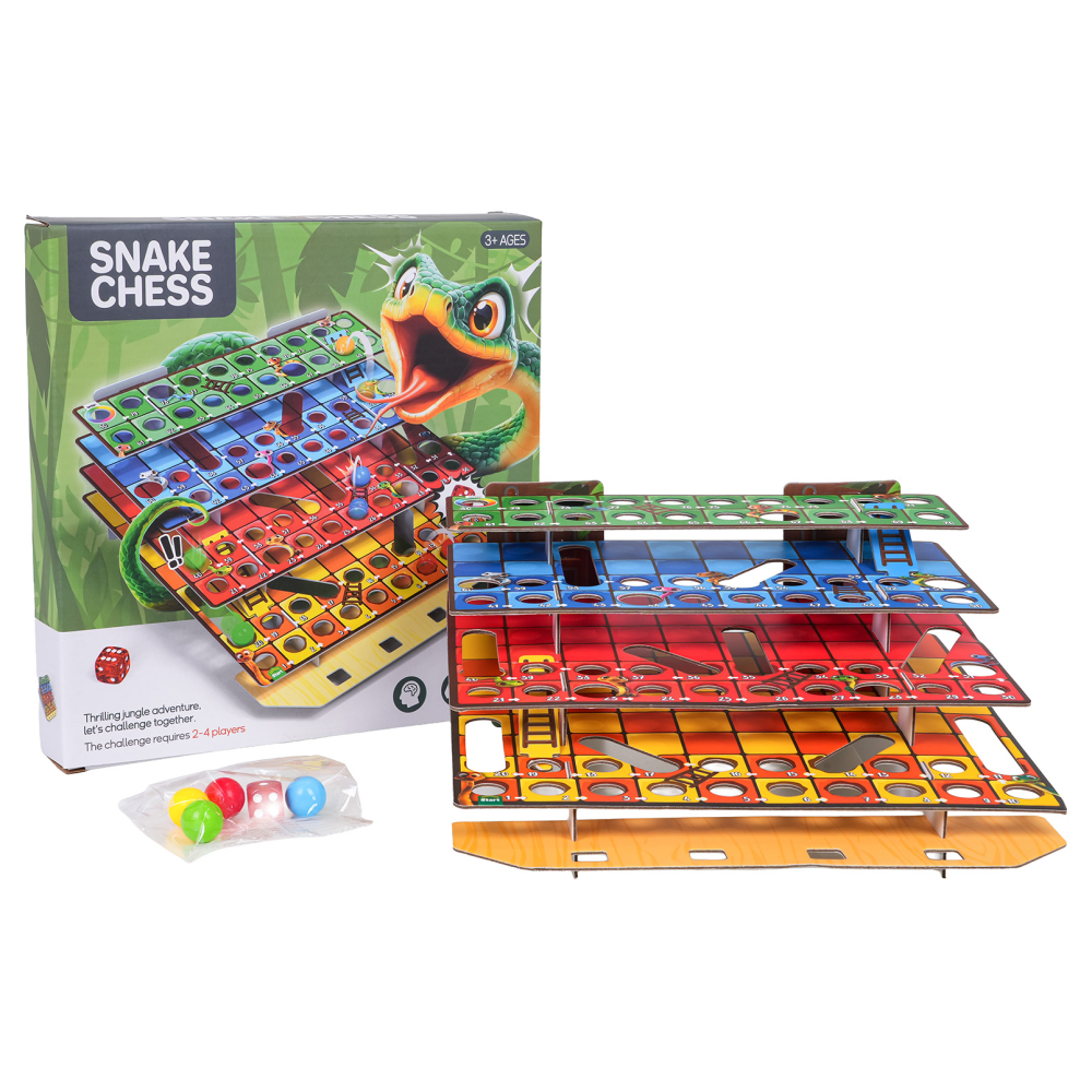 Gra Planszowa 3D Wąż Drabiny