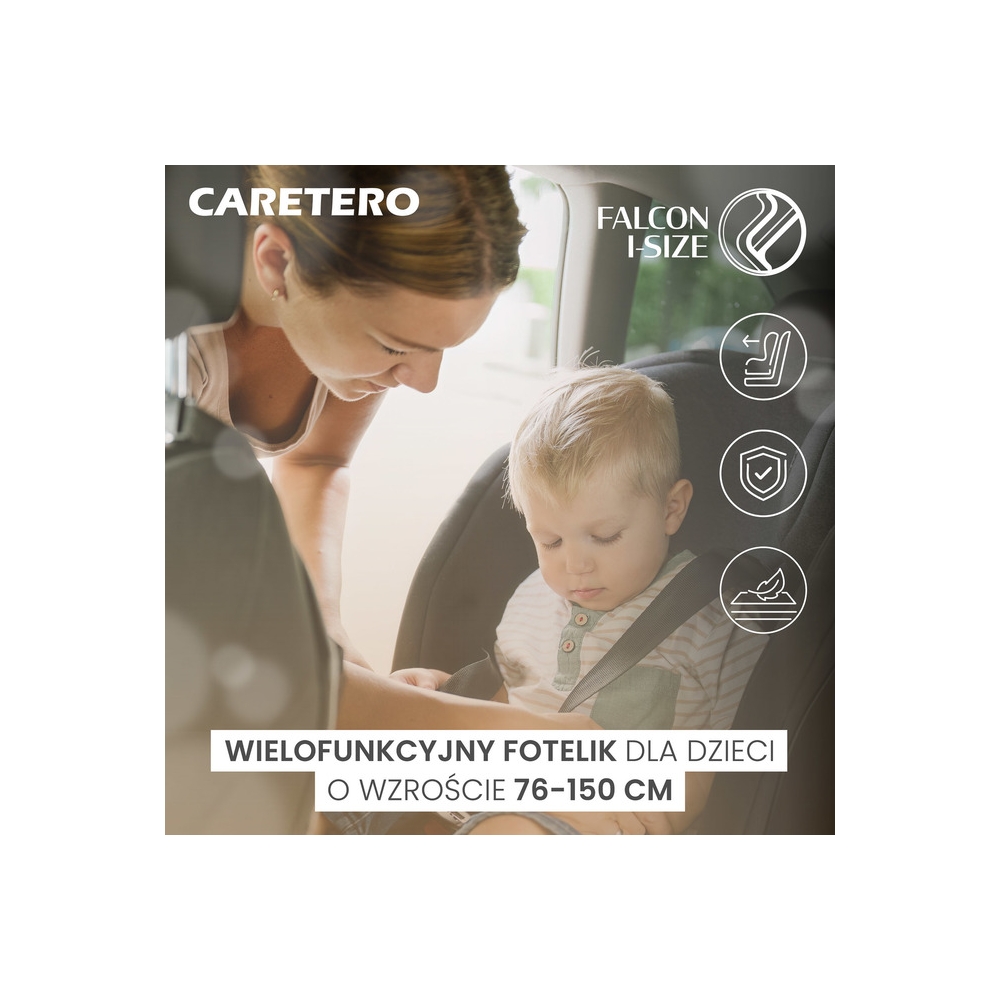 FOTELIK FALCON I-SIZE GRAPHITE (76-150)