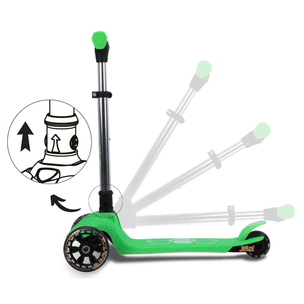 Paspirtukas Scooter Jelly, Green-Judėjimui, Paspirtukai vaikams-e-vaikas