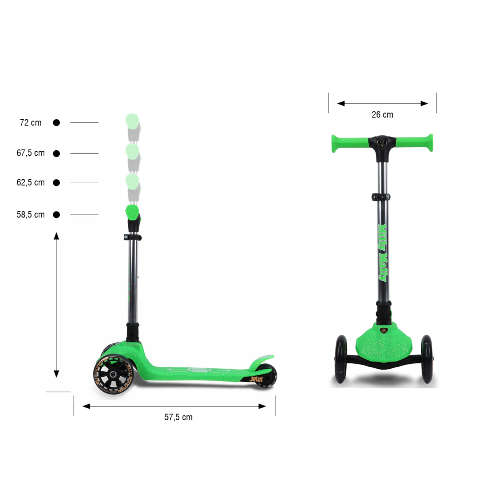 Paspirtukas Scooter Jelly, Green-Judėjimui, Paspirtukai vaikams-e-vaikas