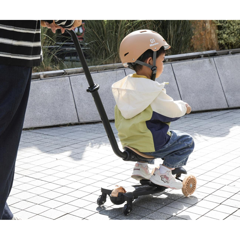 Paspirtukas Qplay Sema Evo 3in1, Khaki-Judėjimui, Paspirtukai vaikams-e-vaikas