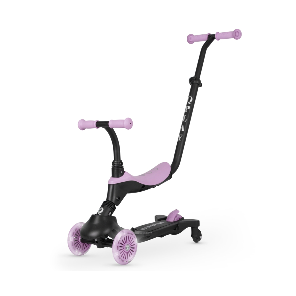 Paspirtukas Qplay Sema Evo 3in1, Violet-Judėjimui, Paspirtukai vaikams-e-vaikas