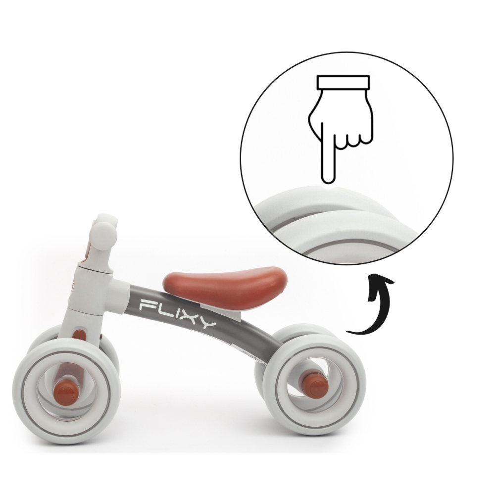 Balansinis dviratukas Flixy, Grey-Judėjimui, Balansiniai dviratukai-e-vaikas