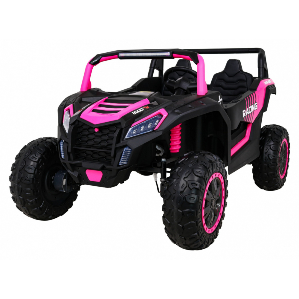 Dvivietis elektrinis Buggy ATV Racing 4x4 pavara, Pink-Elektromobiliai vaikams, Keturračiai ir bagiai-e-vaikas