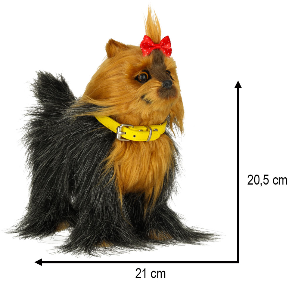 Interaktyvus šuo reaguoja į prisilietimus, judesius, pasivaikščiojimus, lojimą, lojimą York