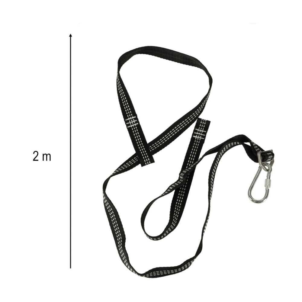 Sūpynių tvirtinimo montavimo rinkinys hamako diržas + karabinas-Žaislai, Lauko žaislai, Sūpynės-e-vaikas