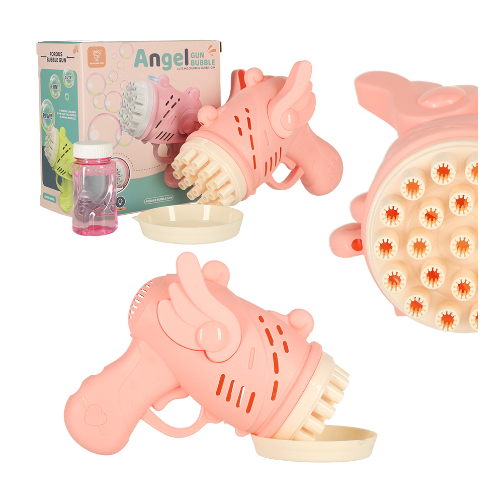 Muilo burbulų pistoletas rožinės spalvos-Žaislai, Lauko žaislai, Muilo burbulai-e-vaikas