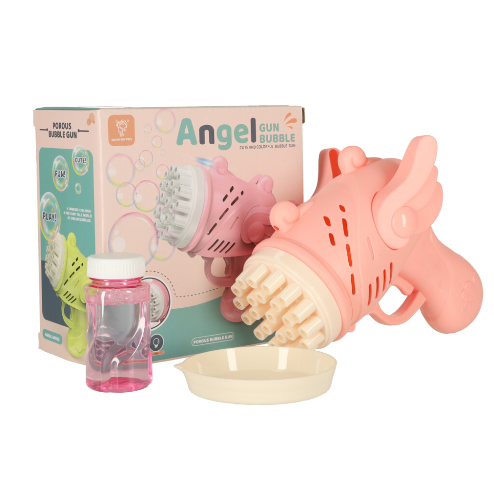 Muilo burbulų pistoletas rožinės spalvos-Žaislai, Lauko žaislai, Muilo burbulai-e-vaikas