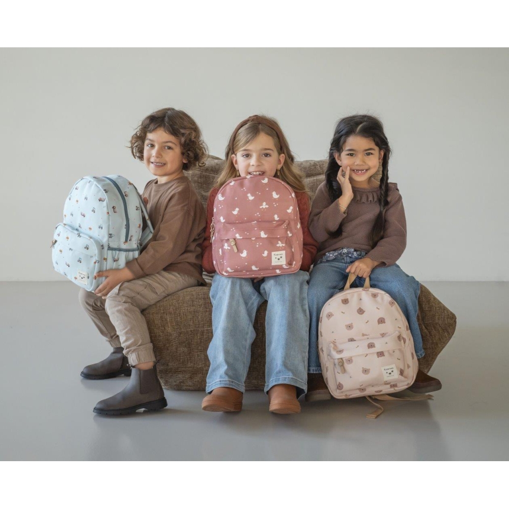 Vaikiškas kuprinė „Little Story Brown“ KIDZROOM-Drabužiai ir aksesuarai, Aksesuarai, Rankinės, kuprinės, lagaminai-e-vaikas