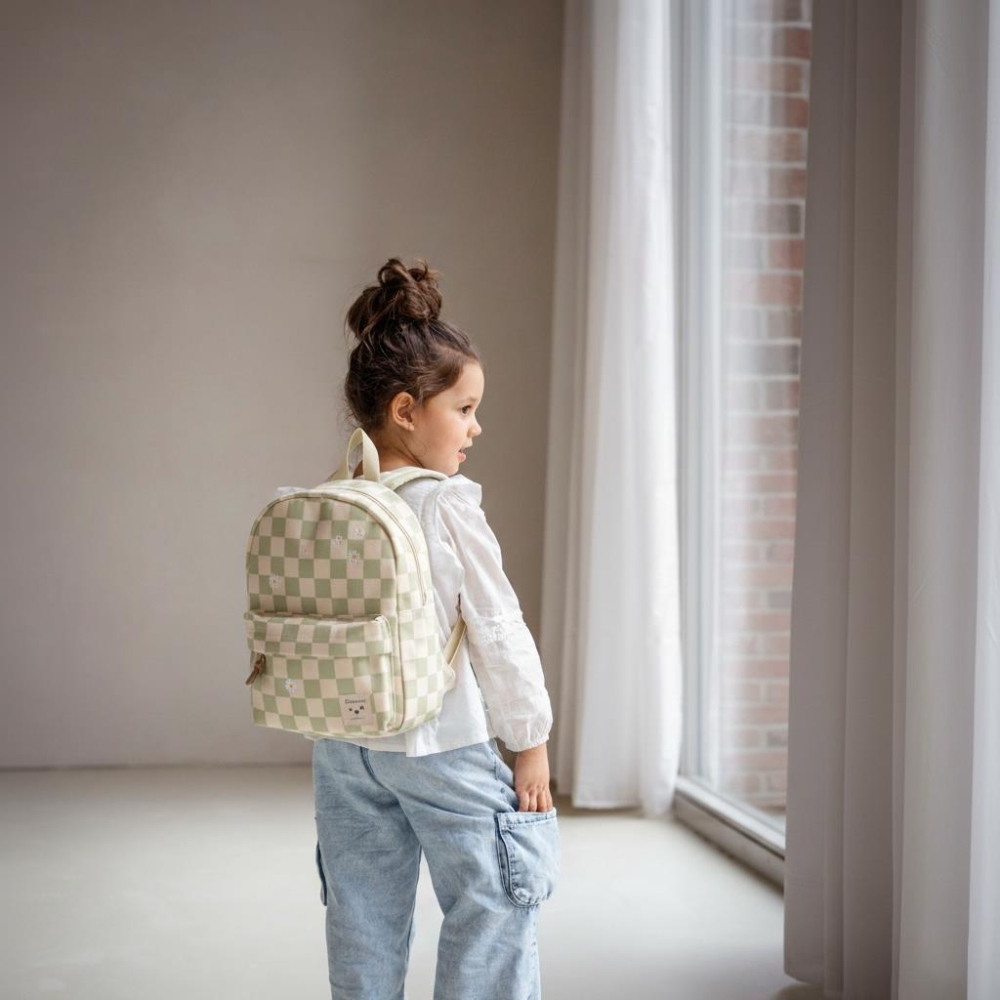 Vaikiškas kuprinė „Nostalgia Green Beige“ KIDZROOM-Drabužiai ir aksesuarai, Aksesuarai, Rankinės, kuprinės, lagaminai-e-vaikas