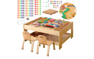 Medinis mokomasis stalas MASTERKIDZ + STEM SIENOS PRIEDAI + 563 plytos-Žaislai, Lavinamieji žaislai, Veiklos centrai-e-vaikas