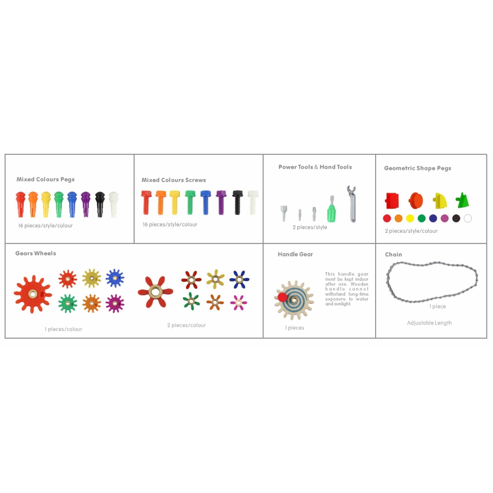 Medinis mokomasis stalas MASTERKIDZ + STEM SIENOS PRIEDAI + 563 plytos-Žaislai, Lavinamieji žaislai, Veiklos centrai-e-vaikas