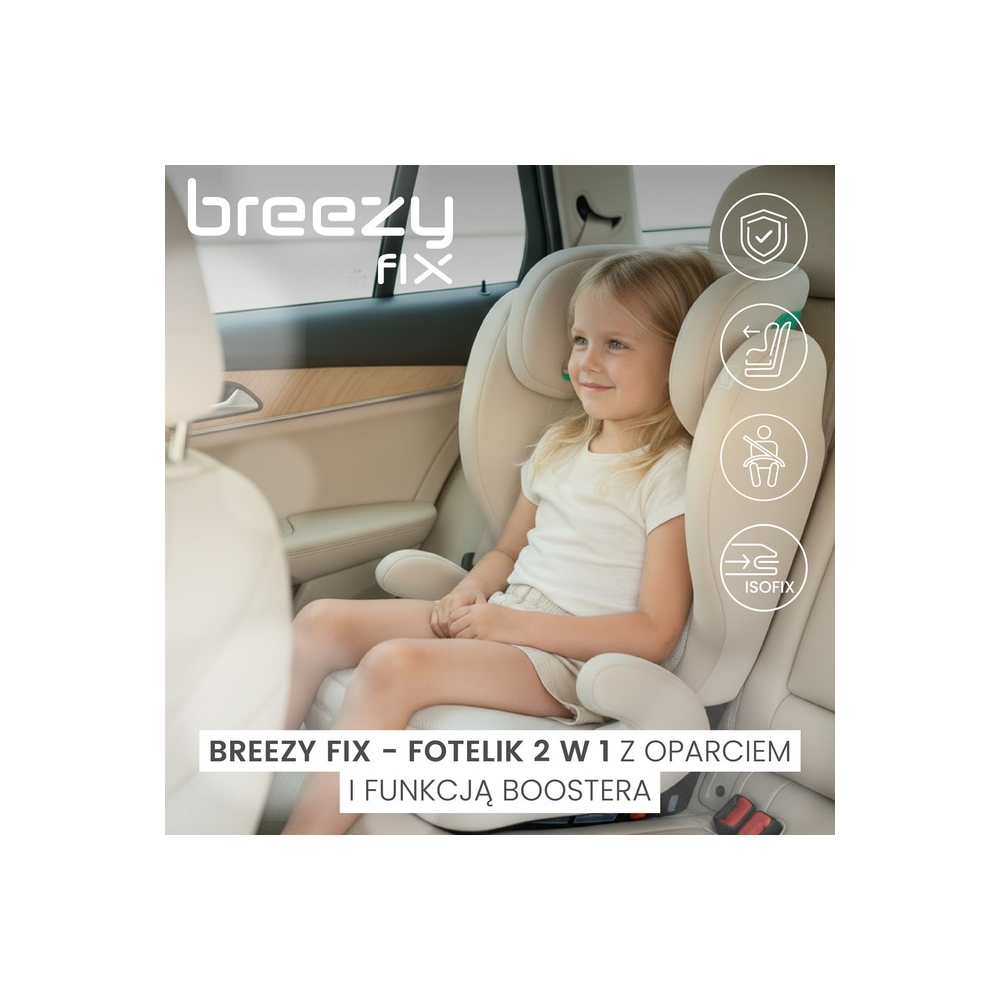 Automobilinė kėdutė Caretero BREEZY FIX 15-36 kg, Black-Automobilinės kėdutės, 15-36 kg-e-vaikas