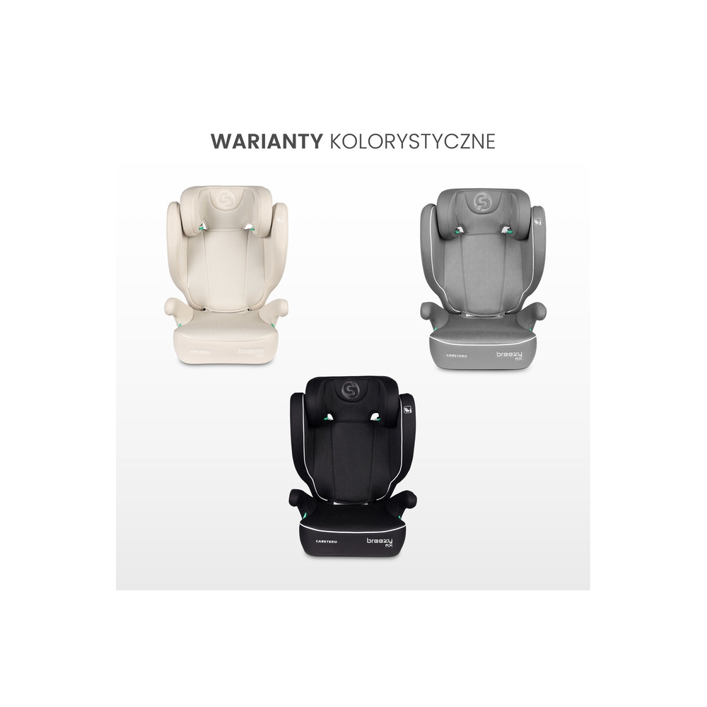Automobilinė kėdutė Caretero BREEZY FIX 15-36 kg, Black-Automobilinės kėdutės, 15-36 kg-e-vaikas