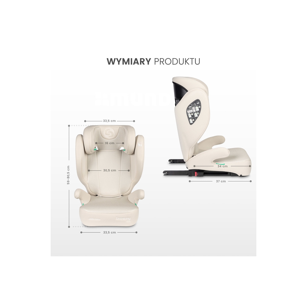 Automobilinė kėdutė Caretero BREEZY FIX 15-36 kg, Beige-Automobilinės kėdutės, 15-36 kg-e-vaikas