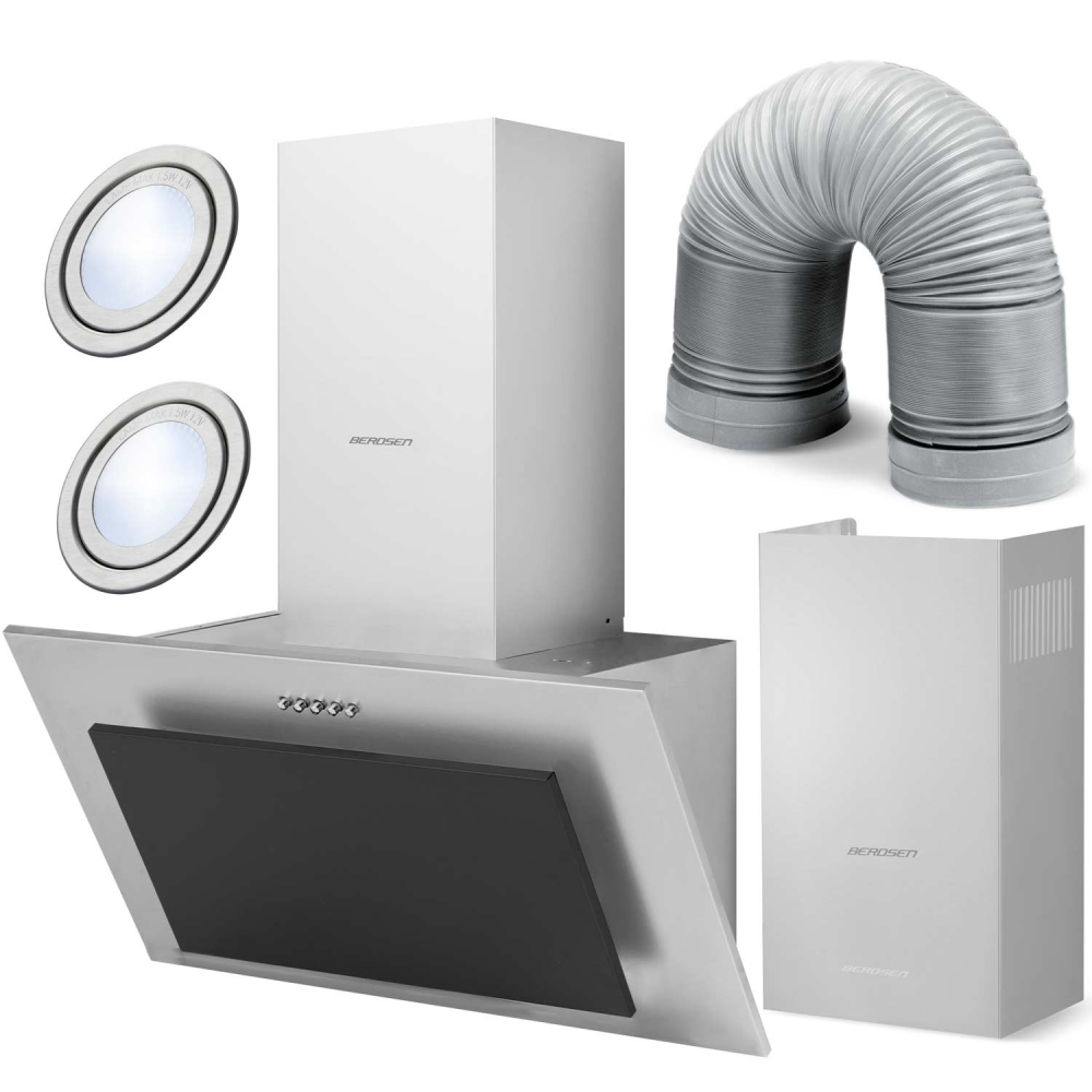 Kamininis gartraukis 60 cm Inox + juodas BT-209-Namai, laisvalaikis, turizmas, Virtuvei-e-vaikas