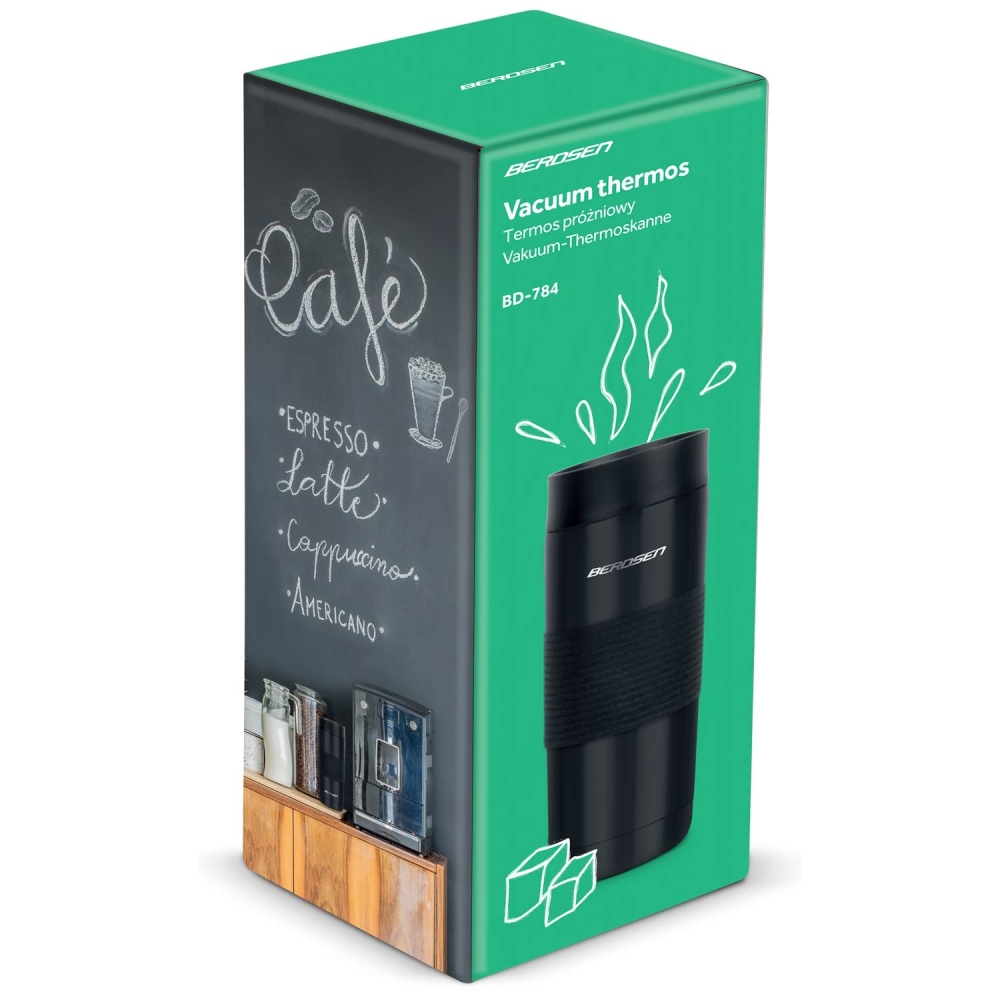 Vakuuminis termosas 590 ml BD-784 juodas-Maitinimui, Indai, įrankiai, gertuvės, Puodeliai, gertuvės, Termo indai-e-vaikas