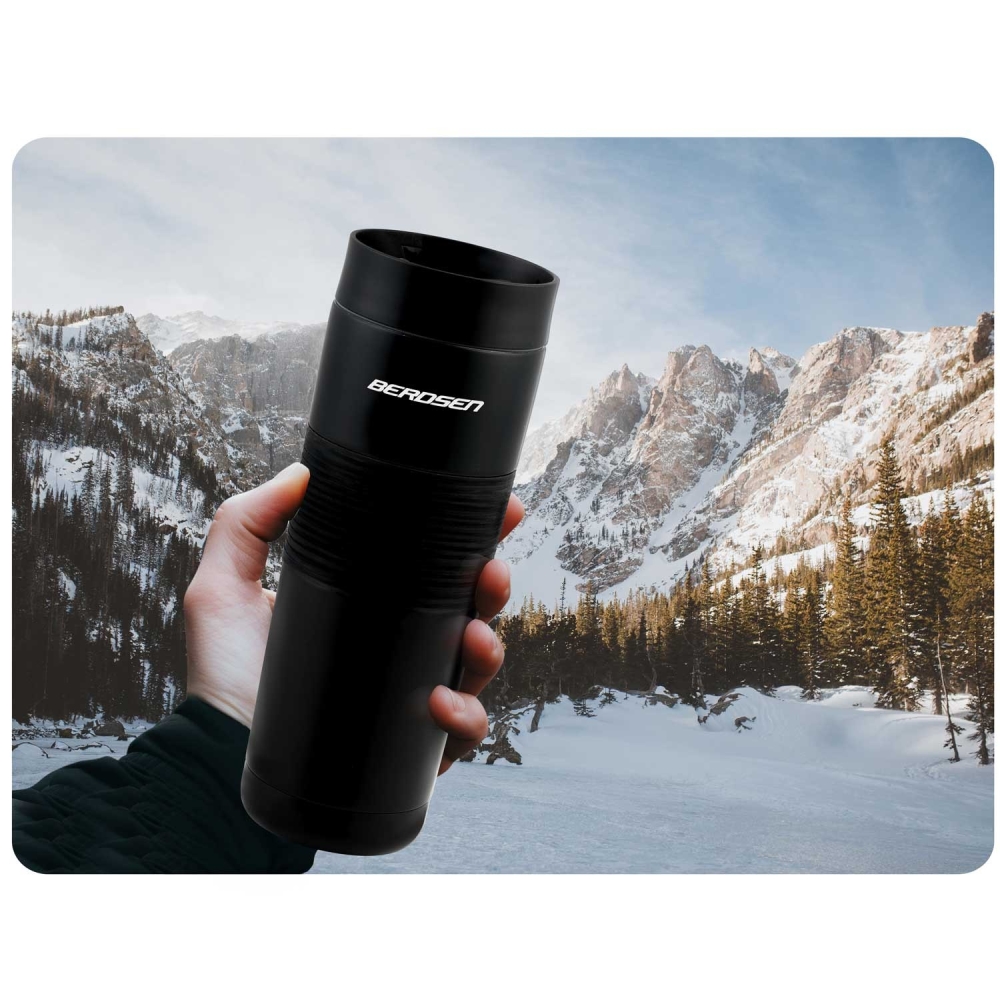 Vakuuminis termosas 590 ml BD-784 juodas-Maitinimui, Indai, įrankiai, gertuvės, Puodeliai, gertuvės, Termo indai-e-vaikas
