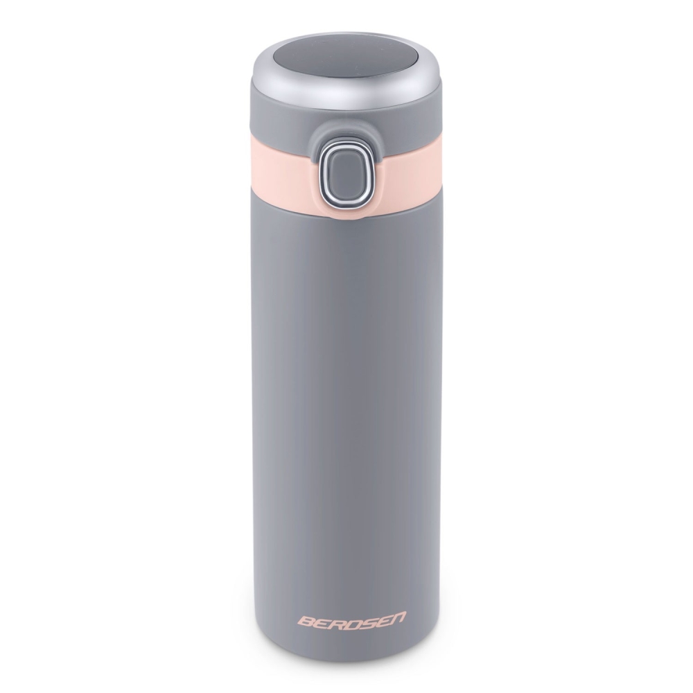 Vakuuminis termosas 450 ml BD-786 pilkas-Maitinimui, Indai, įrankiai, gertuvės, Puodeliai, gertuvės, Termo indai-e-vaikas