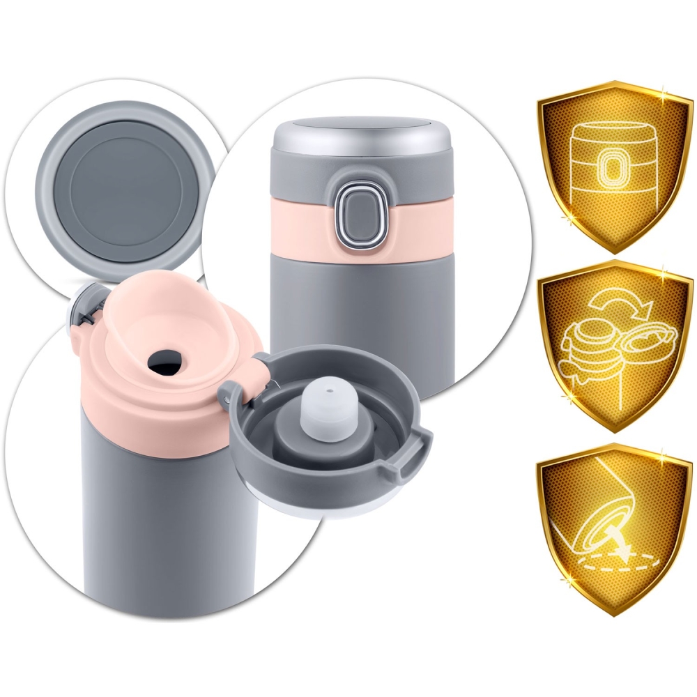 Vakuuminis termosas 450 ml BD-786 pilkas-Maitinimui, Indai, įrankiai, gertuvės, Puodeliai, gertuvės, Termo indai-e-vaikas