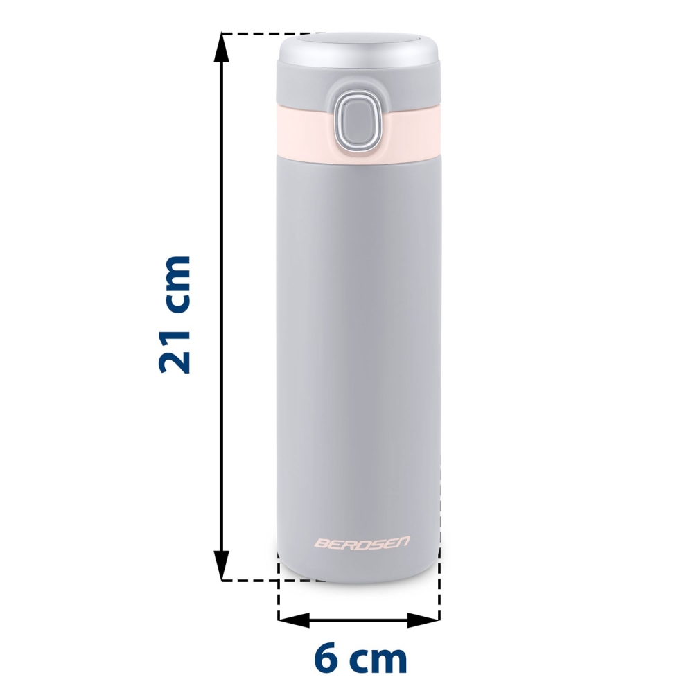 Vakuuminis termosas 450 ml BD-786 pilkas-Maitinimui, Indai, įrankiai, gertuvės, Puodeliai, gertuvės, Termo indai-e-vaikas