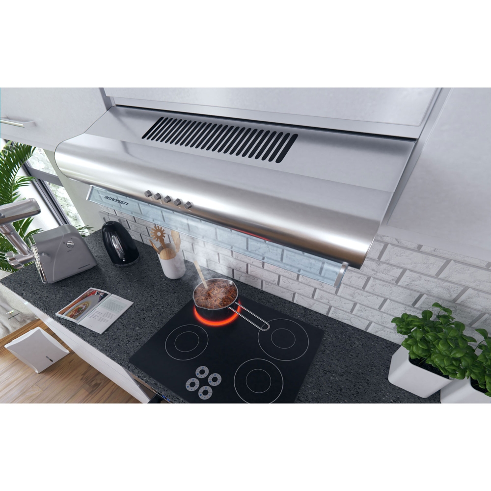 Po spintele montuojamas gartraukis Berdsen BE-10-A INOX absorberis 60 cm-Namai, laisvalaikis, turizmas, Virtuvei-e-vaikas