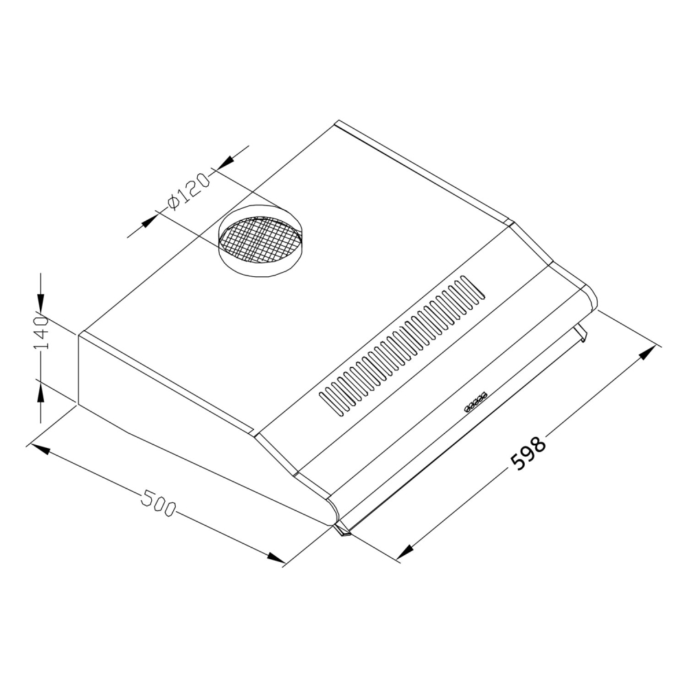 Po spintele montuojamas gartraukis Berdsen BE-10-A absorberis 60 cm, juodas-Namai, laisvalaikis, turizmas, Virtuvei-e-vaikas