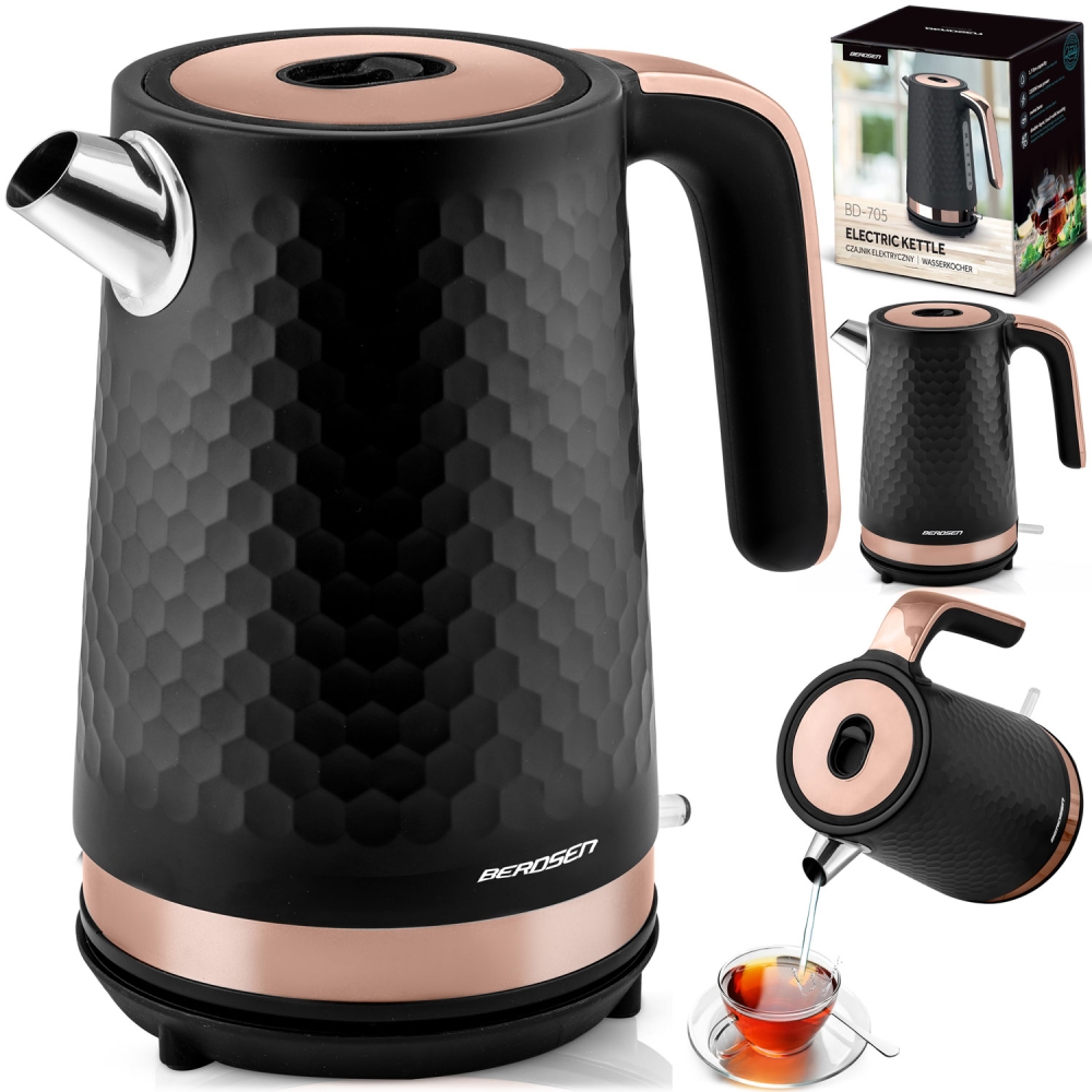 Elektrinis virdulys Berdsen BD-705 juodo vario spalvos 1,7 l-Namai, laisvalaikis, turizmas, Virtuvei-e-vaikas