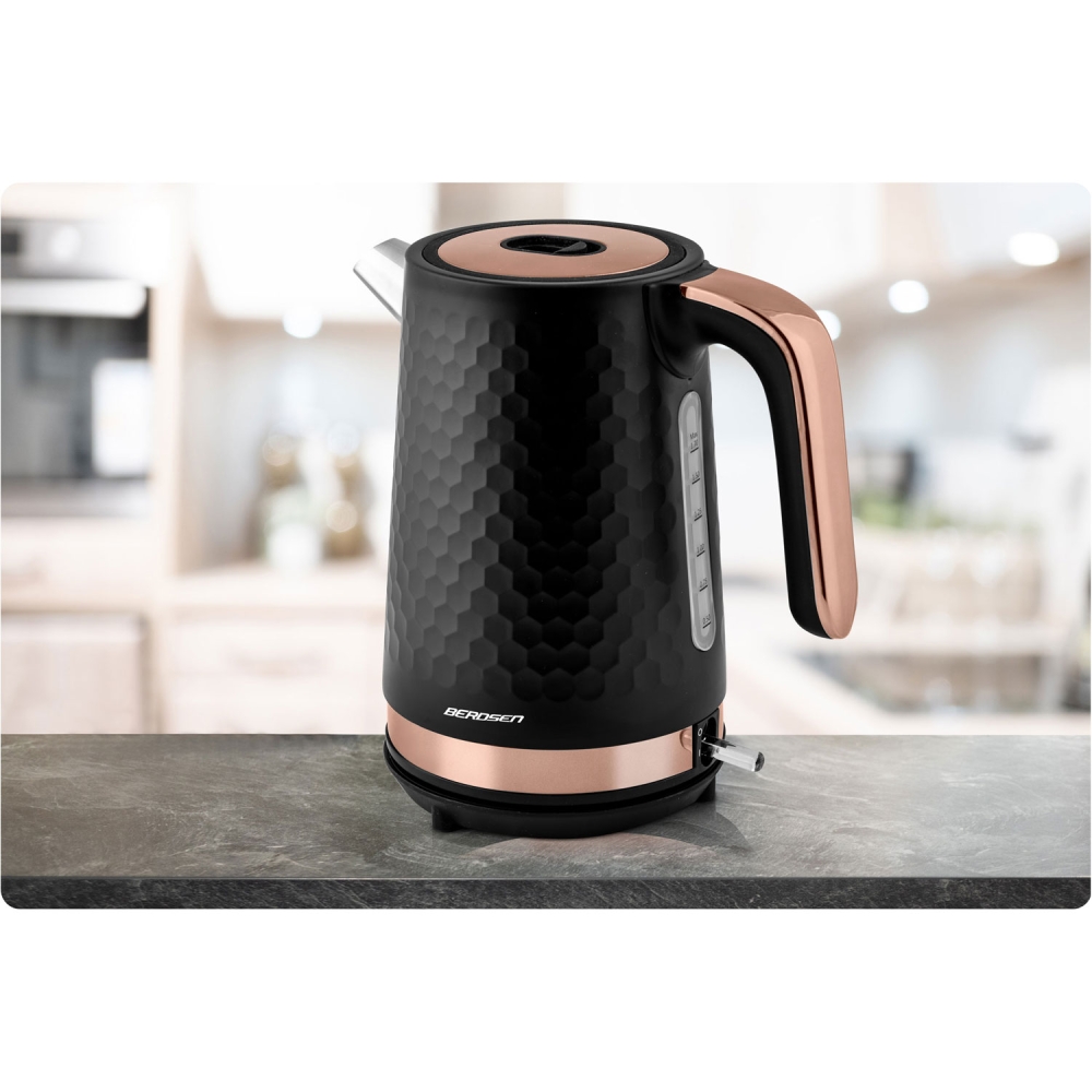 Elektrinis virdulys Berdsen BD-705 juodo vario spalvos 1,7 l-Namai, laisvalaikis, turizmas, Virtuvei-e-vaikas