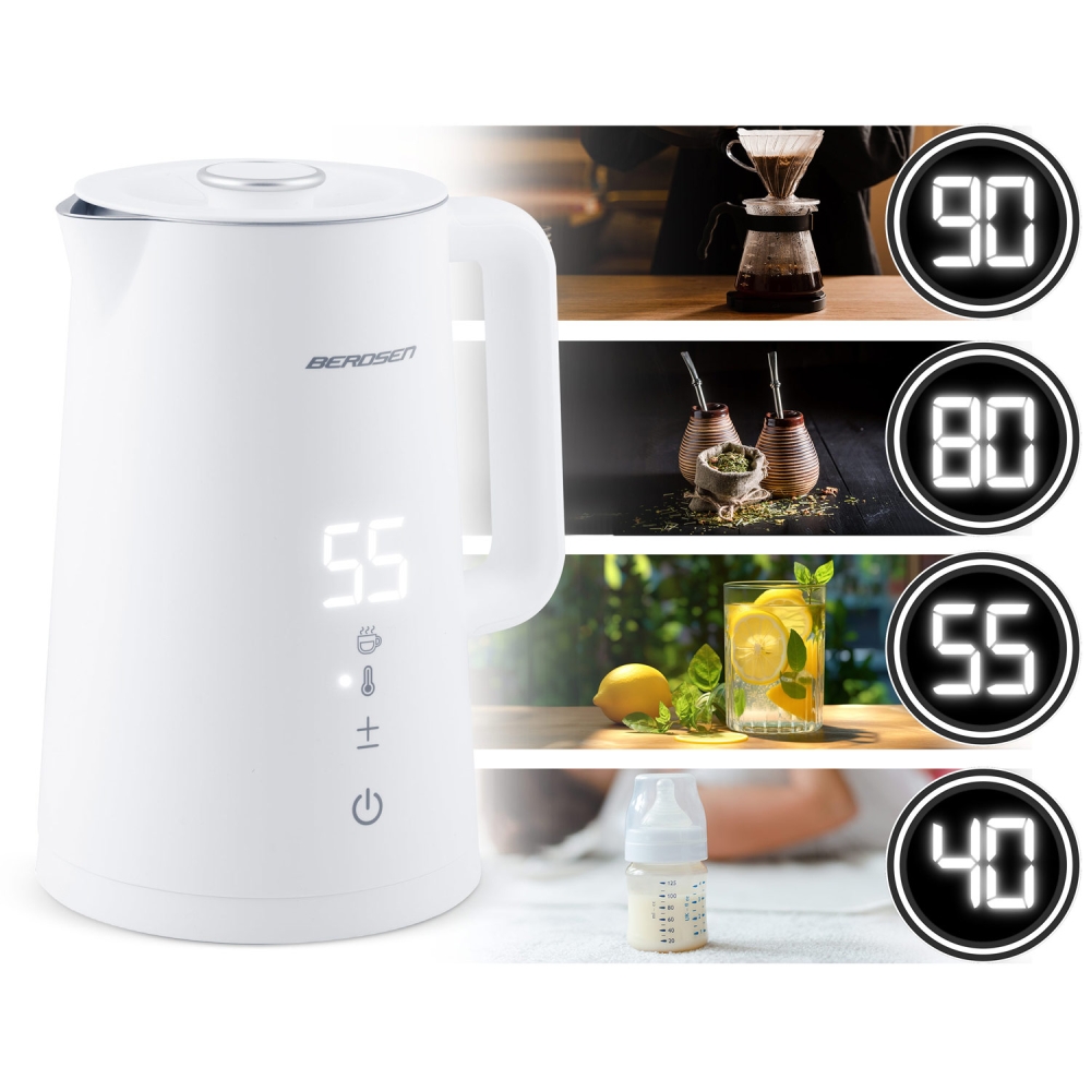 Elektrinis virdulys 1,7 l Berdsen BD-709 baltas-Namai, laisvalaikis, turizmas, Virtuvei-e-vaikas