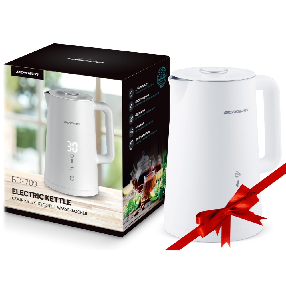 Elektrinis virdulys 1,7 l Berdsen BD-709 baltas-Namai, laisvalaikis, turizmas, Virtuvei-e-vaikas