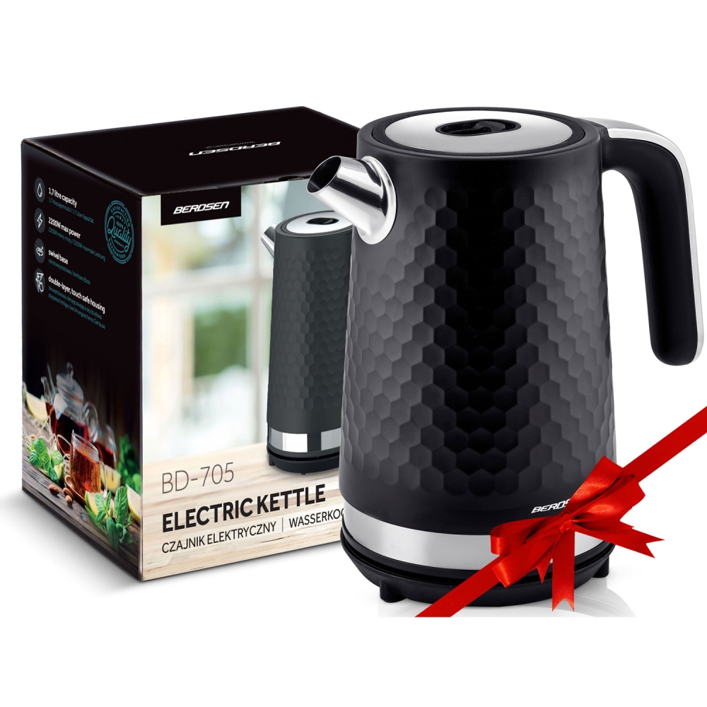 Elektrinis virdulys 1,7 l Berdsen BD-705 juodas-sidabro sp.