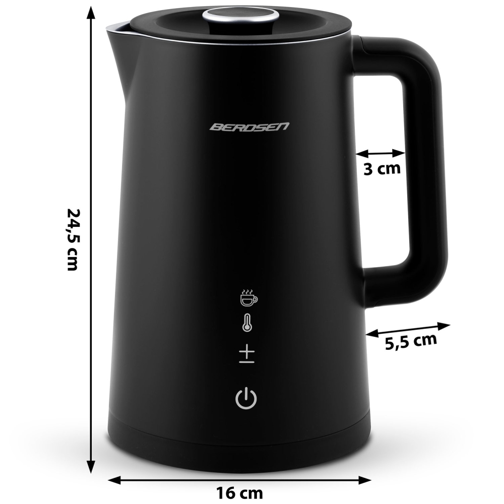 Elektrinis virdulys 1,7 l Berdsen BD-709 juodas-Namai, laisvalaikis, turizmas, Virtuvei-e-vaikas