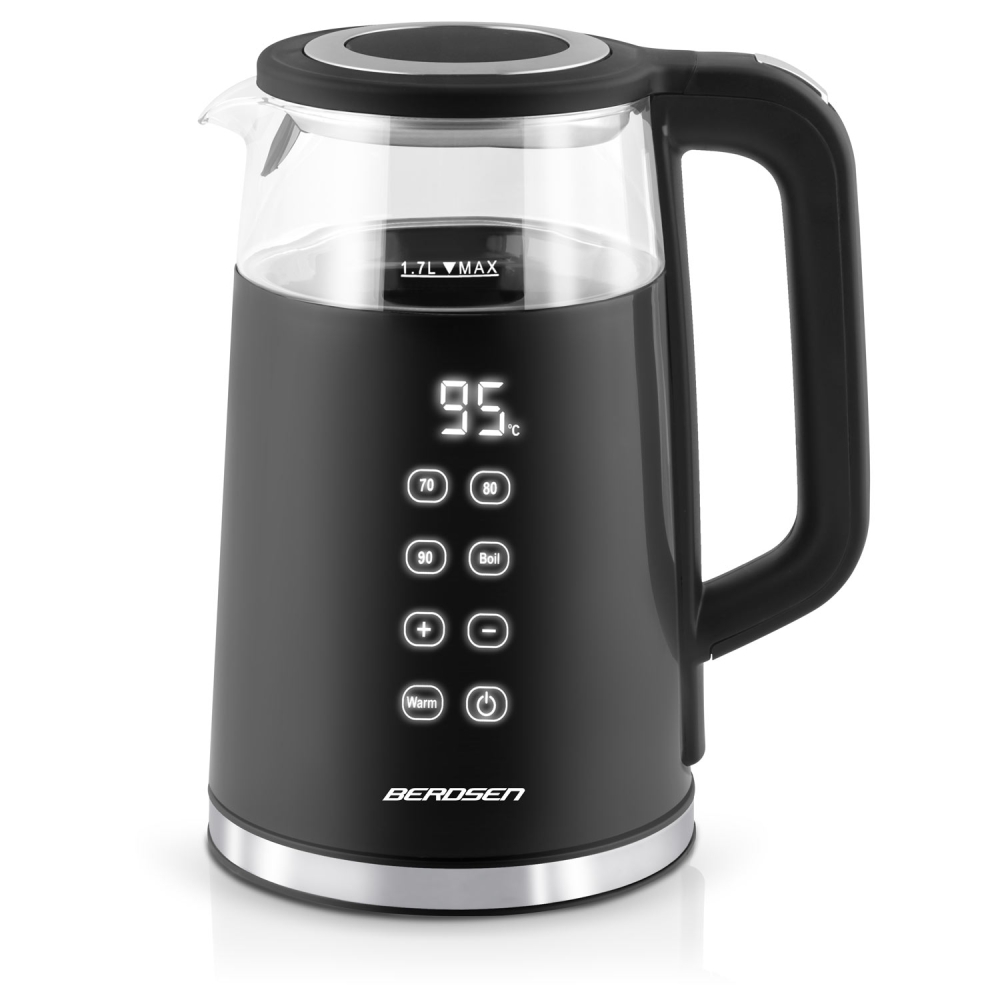 Elektrinis virdulys 1,7 l Berdsen BD-707 juodas-Namai, laisvalaikis, turizmas, Virtuvei-e-vaikas