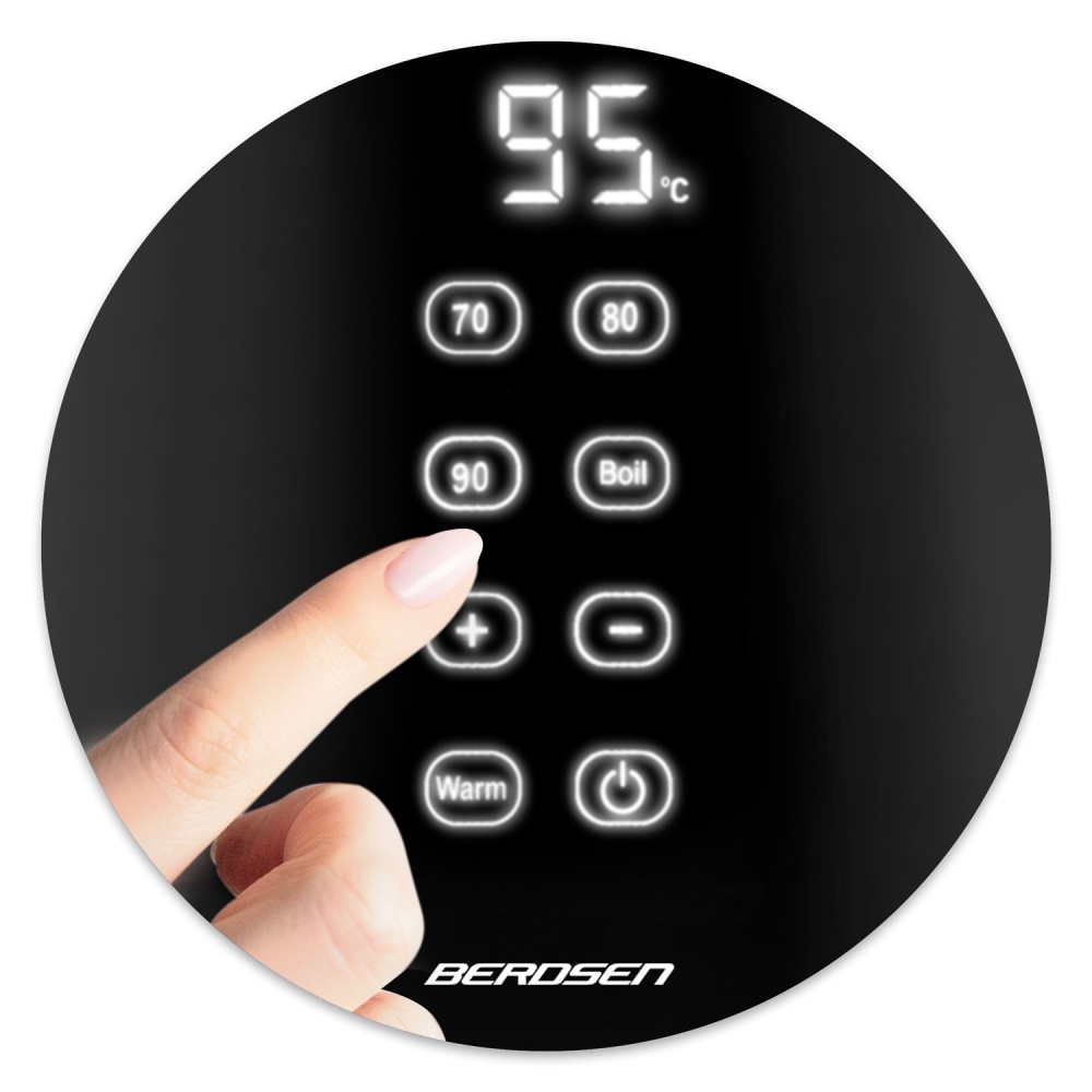 Elektrinis virdulys 1,7 l Berdsen BD-706 juodas-Namai, laisvalaikis, turizmas, Virtuvei-e-vaikas