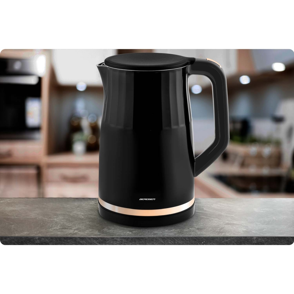 Elektrinis virdulys 1,7 l Berdsen BD-706 juodas-Namai, laisvalaikis, turizmas, Virtuvei-e-vaikas