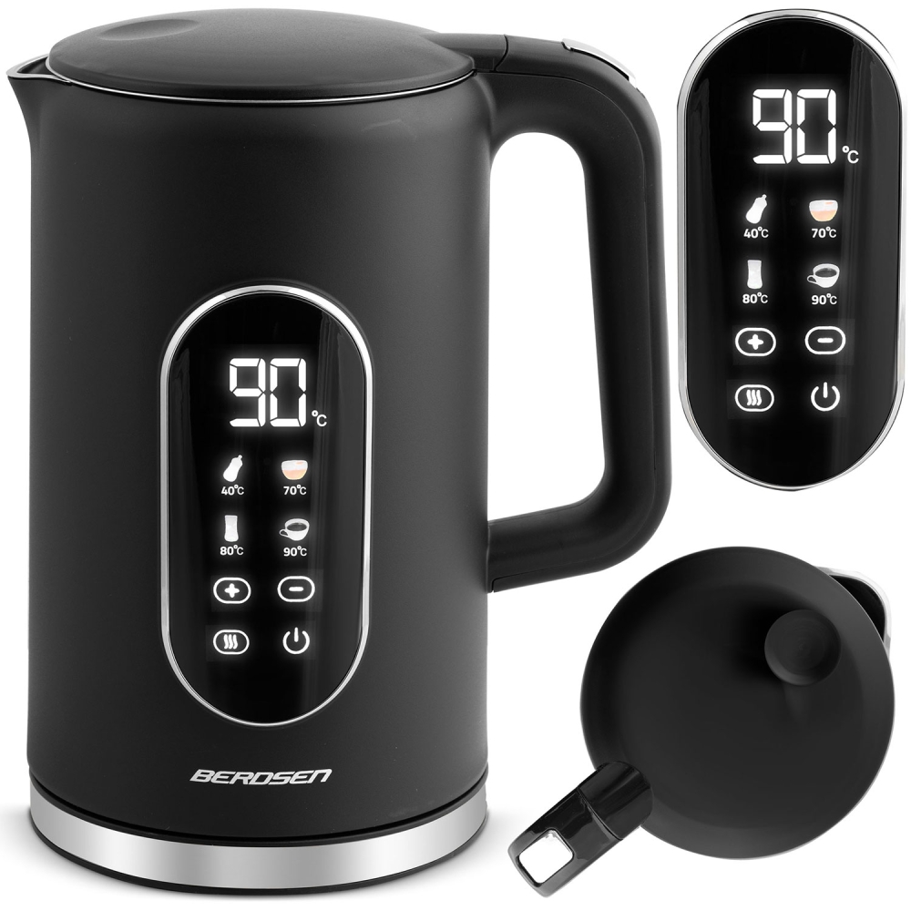 Elektrinis virdulys 1,7l Berdsen BD-712 juodas-sidabro sp.
