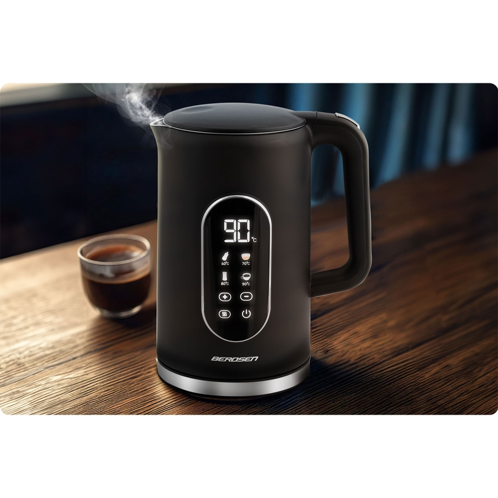 Elektrinis virdulys 1,7l Berdsen BD-712 juodas-sidabro sp.